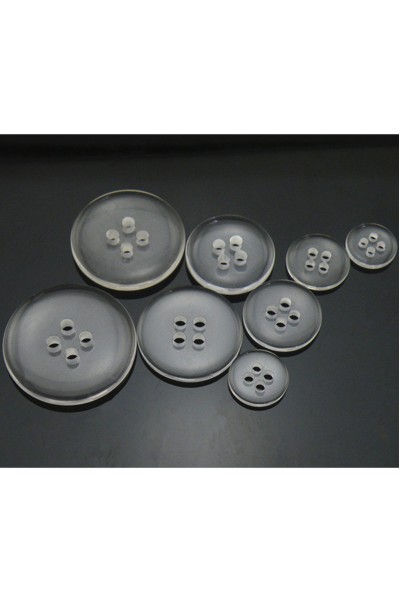 TB-JIXG 鈕扣扣子 全透明紐扣 四眼面包扣 衣帽處暗扣 大衣毛領扣 隱形扣子 10mm 11.5mm 12.5mm 15mm 18mm 20mm 23mm 25mm 45度照